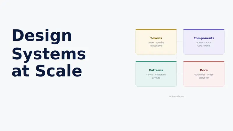 Design Systems at Scale: Building a UI Foundation Your Team Will Actually Use