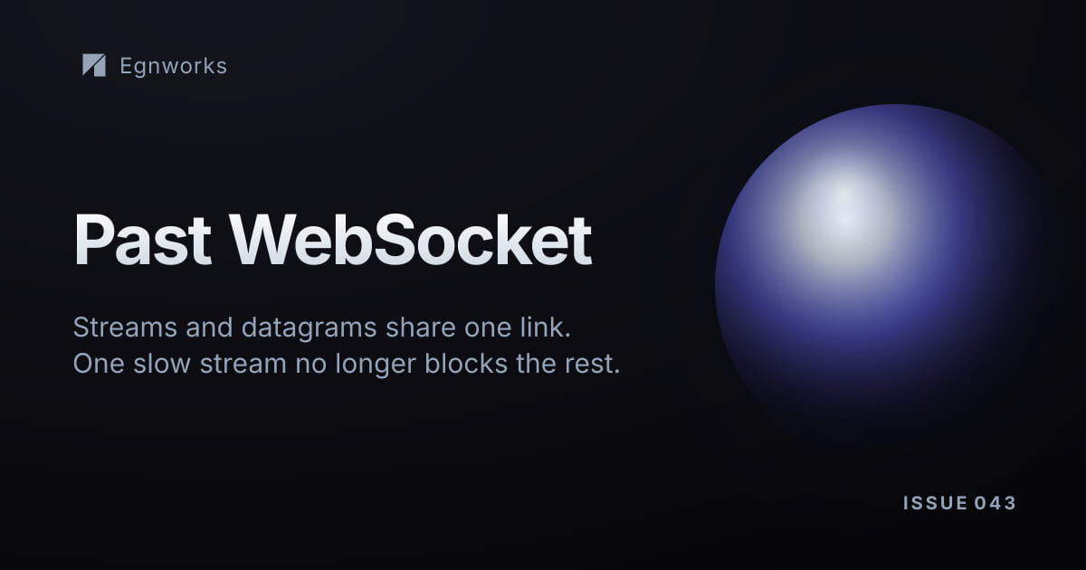 A dark Egnworks banner representing multiple independent streams multiplexed over one connection.